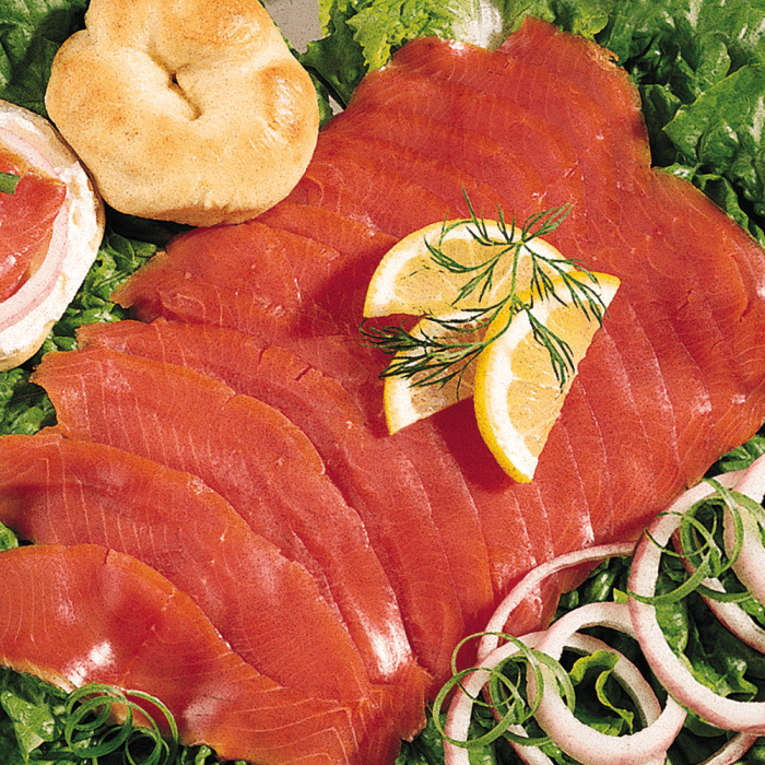 A package of Smoked Salmon Nova Lox.