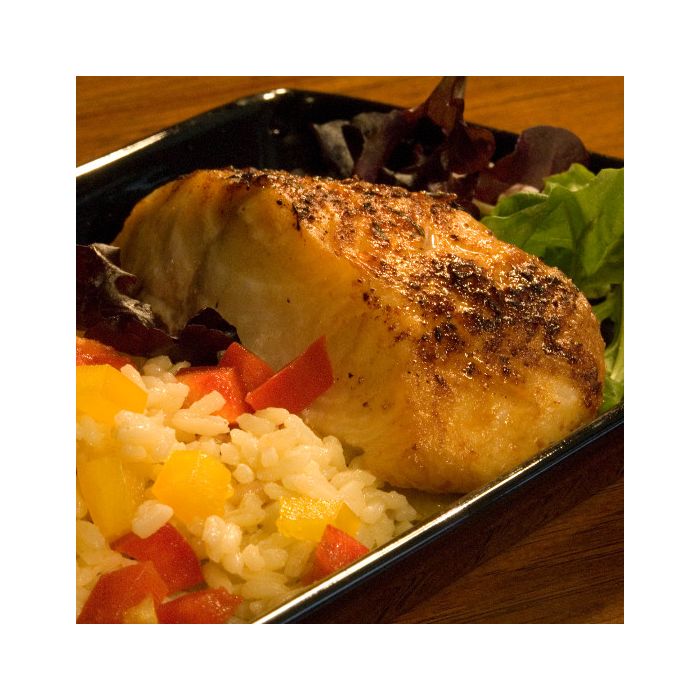 A large sampler of Whitefish, specifically Black Cod, presented in a neat arrangement.