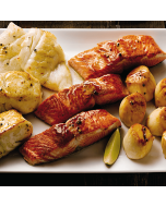 A variety pack of Alaskan Harvest Fish including different types of freshly caught fish, neatly packaged and ready for consumption.